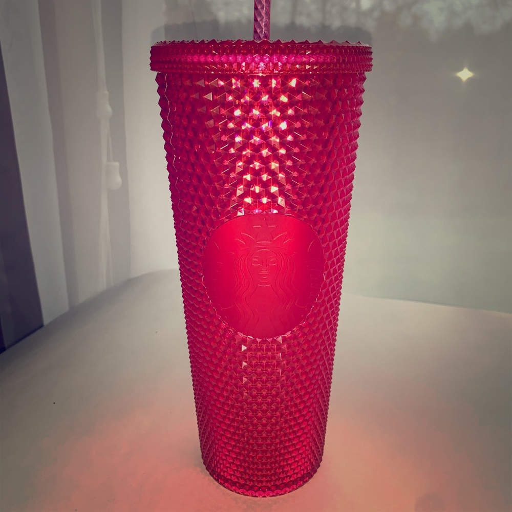 2019 Starbucks Holiday Hot Pink Studded Tumbler